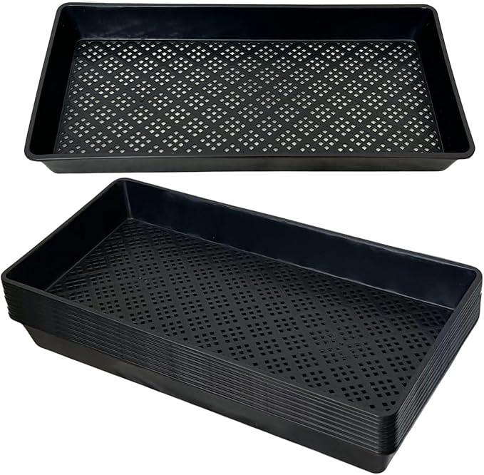 1020 Mesh Tray Soil Blocking Tray 1020 Trays Seedling Starter Trays 5 Pack Black 540×270×60 for Microgreens Hydroponic