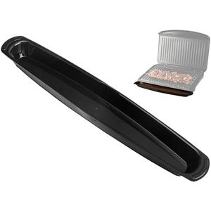 FancyTark 【14.5" Long】 Grill Oil Grease Catcher Drip Tray Pan for George Foreman Grill Replacement - Black