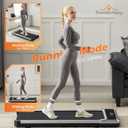 Sweetcrispy Compact Armless Treadmill for Small Spaces, Quiet Under-Desk Walking Pad, Slim & Portable Design for Home Office Workouts, Ideal for Apartments and Work-from-Home Fitness, Silvery