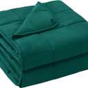 Yescool Weighted Blanket for Adults (17 lbs, 60" x 80", Dark Green) Cooling Heavy Blanket for Sleeping Perfect for 160-180 lbs, Queen Size Breathable Blanket with Premium Glass Bead, Machine Washable