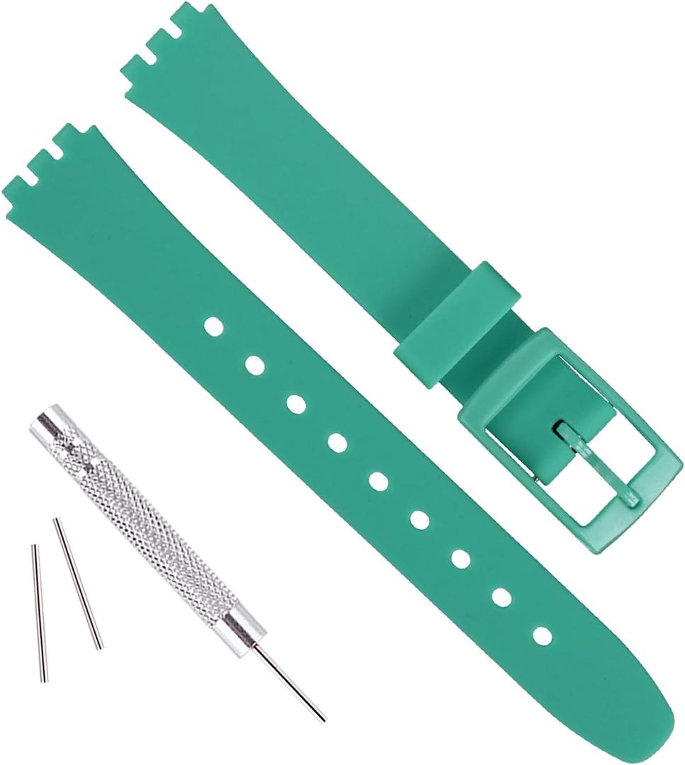 Replacement 12mm Waterproof Silicone Rubber Watch Strap Watch Band for Swatch