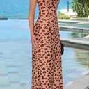 PRETTYGARDEN Womens Summer Dresses Spaghetti Strap Floral Maxi Dress Sleeveless Long Bodycon Dresses Wedding Guest Dress (M)