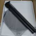 IRCPEN Adjustable End Table, Small Round Side Table, Drink Table for Small Spaces, Pedestal Nightstand for Living Room, Bedroom, Sofa Couch, Black Wood Grain ET-010BW