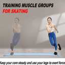 kasifei 6ft Slide Board, Portable Ice Hockey Training Aid, Hockey Training Equipment for Low-Impact, Home Gym Workout and Sports Training