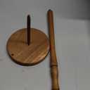 Wood Paper Towel Holder, Vintage Wooden Countertop Paper Towel Holders for Kitchen Roll Holder, Paper Towel Holder for Kitchen Roll Organize, Free-Standing Kitchen Roll Holder with Wood Base