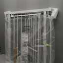 Extra Wide Baby Gate 57.5-62.2 Pressure Mounted,Child Dog Pet Safety Gates with Walk Through Door for Doorways Stairs No Drilling in Door,White