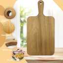 15 Pack Acacia Wood Cutting Board Bulk Wooden Serving Tray Kitchen Chopping Boards with Handle for Laser Engraving DIY Gift (13.8 x 7 Inch)