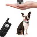 Tiniest Dog Shock Collar, Lightest Dog Training Collar with Remote for Small Dogs 5-15lbs & Medium Large Dogs/Puppies, Waterproof, Rechargeable, 1300ft Range (White Black Dot&Ultra Tiny)