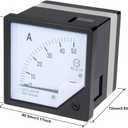 Uxcell AC 0-50A Analog Panel Ammeter Gauge Ampere Current Meter 6L2 1.5 Error Margin