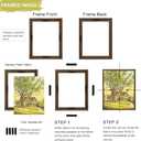 Abtgt 12x16 Canvas Floating Frame with 0.9" Deep, Brown Floater Frame for Canvas Paintings with Adhesive, Vertical or Horizontal Wall Art frame for Prints Oil Painting Diamond Decor, 1 Pack.