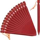 Grassman Tent Stakes, 16 Pack 9in Heavy Duty Ground pegs with Reflective Pull Ropes, Leightweight-Durable-Safe Metal Backpacking Camping Spiles (Red)