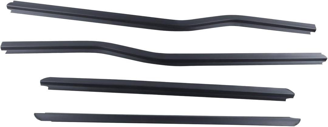 Weatherstrip Window Molding Trim Sill Seal Belt for 1999-2016 Ford F250 F350 F450 F550 Super Duty F81Z2625596AA Outside Black Window Weather Strip 4pcs