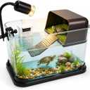 Turtle Tank Starter Kit, Durable PC Turtle Aquarium Kit (13.2 X 8 X 8.6IN)
