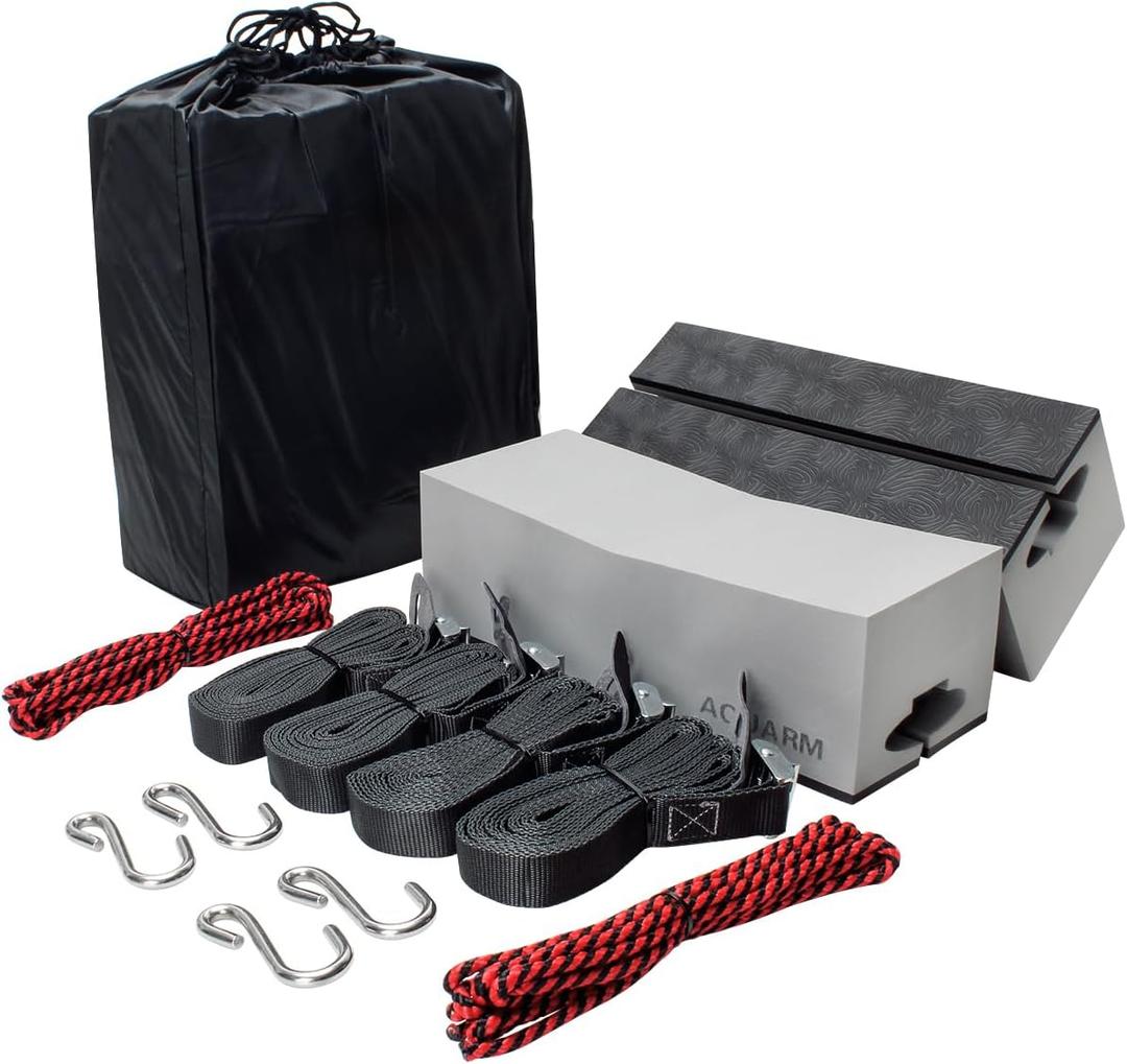 Universal Kayak Carrier Kit Kayak Foam Blocks for Roof Soft Standard Replacement Car Top Roof Racks Pads with Tie-Downs, 12 inch