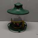 More Birds Large Lantern Bird Feeder, Lantern-Style Wild Bird Feeder, 5 Feeding Ports, 3.8-Pound Seed Capacity, Green