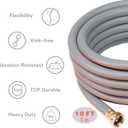 Garden Hose 10 ft 5/8,Heavy Duty Rubber Water Hose,Hybrid Durable Flexible Hose,Lightweight No Kink Hose for Outdoor Yard Lawn Condo Patio with Sprayer Nozzle and 3/4''Brass Solid Fittings