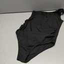 Summer Mae Maternity Swimsuit One Piece One Shoulder Ribbed Pregnancy Bathing Suit (Medium, Black)