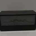 Essential Oil Diffusers for Home,Air Diffuser Flame Colorful Water Vapor Fireplace Fire Humidifier Aromatherapy Aroma for Room Bedroom,Auto Off Protection (Black Fireplace (Short Version))