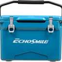 EchoSmile 25/30/35/40/60/75 Quart Rotomolded Cooler, Built to Stand up to The Rigors of The Journey (Blue)