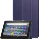 Case for Amazon Fire 7 (2022 Release-12th Gen) 7" Premium PU Leather Protective Cover/Fire 7 Case (Fire 7(12th-2022), Dark Blue)