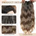 20" Wavy Hair Topper 6.5"x6.5" Base Size Hair Toppers for Women Synthetic Hairpieces for Women with Thinning hair Wavy Clip In