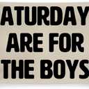 Saturdays Are For The Boys Canvas Flag, Banner - Retro Vintage Wall Decor, Dorm Flags For Guys Room Decor - 30x20 Inch
