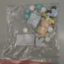 JeVenis Blue Bear Cake Decoration With Gold Balls Topper for Baby Shower and Birthday