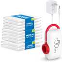 Vacuum Storage Bags for Travel, 10 Pack Vacuum Seal Bags for Clothing Travel, Compression Packing Kit with High Pressure Electric Pump, Space Bags for Clothes Luggage Traveling