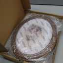 Vintage Oval Photo Frames Set of 3-5x7 & 8x10 Inches, Wood Decorative Frames in White, Black, & Coffee - Wall Display, Perfect for Photos & Memories
