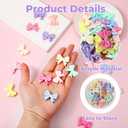48 Pcs Bow Beads for Pens Bulk 3D Acrylic Focal Beads Beadable Keychain Making DIY Jewelry Charms Necklace Bracelet Craft Supplies