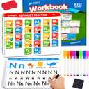 Preschool Learning Activities Educational Workbook: Preschool Handwriting Tracing Books | Autism Learning Materials | Alphabet Learning Toys | Pre k Workbooks | Montessori Busy Book for Kids Ages 3-5