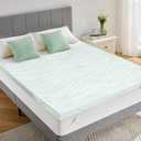 PERLECARE Full Medium Firm Mattress Topper, 3 Inch Topper with Bamboo Cover, Dual Layer Gel Memory Foam for Pressure Relief, Removable Washable Cover, Non-Slip Design