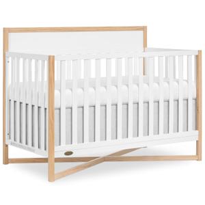 Dream On Me Owen 5-in-1 Convertible Full-Size Baby Crib in Vintage White Oak, GreenGuard Gold & JPMA, Converts to Toddler, Day, & Full-Size Bed Non-Toxic Paint, Safe Sleep Environment