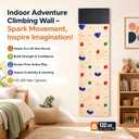 Rock Climbing Wall for Kids, 82.5 x 23.6 Inch with Blackboard