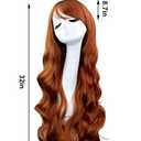 Rbenxia Curly Cosplay Wig Long Hair Heat Resistant Spiral Costume Wigs Anime Fashion Wavy Curly Cosplay Daily Party Brown 32" 80cm (Bown)