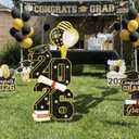 2026 Graduation Decorations -3.5FT Large Class 2026 Graduation Yard Sign Yard Decorations Congrats Graduation Lawn Signs 2026 Grad Yard Signs with Stakes for Outdoor Indoor Congrats Graduation Party Decoration Supplies