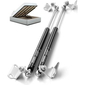 Vepagoo 2 Pack Soft Close Gas Struts 15 Inch - 67Lb/300N Heavy Lid Lift Support for Toolbox Toy Box, Cabinet & Boat Hatch to Slow Down and Slow Close,with Mounting Brackets, (Fit 34lb-80lb Lid)