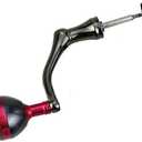 TEQIN Fishing Spinning Reel Lightweight Metal Single Rocker Arm, Replacement Power Handle Grip, DIY Modification - Red, Large