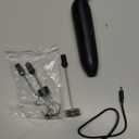 Electric Milk Frother Handheld: Rechargeable - LED Digital Display, Bare-Bones Version - Blackish Purple