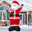10 Foot Christmas Inflatable Santa Claus Carries The Package Christmas Blow up Indoor Outdoor Yard Decoration- WM - 10