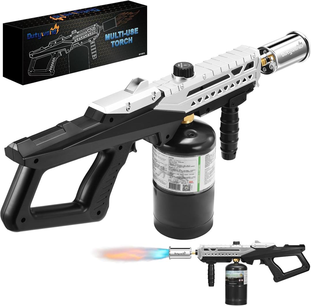 Propane Grill Torch Gun  Cooking Torch Head max. 800,000 BTUs  Culinary Torch Sous Vide  Adjustable Flamethrower for BBQ, Campfire, Charcoal Wood Grills Lighter(Tank Not Included)