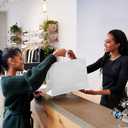 GSSUSA 16x6x12 100Pcs White Gift Bags with Handles,Paper Gift Bags?White Large Paper Bag with Handles, 100% Recyclable Shopping Kraft Paper Bags for Small Business, Party Favor