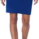Star Vixen Women's Below-Knee Pencil Skirt with Back Slit, Royal, X-Large