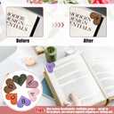 6 x Leather Heart Bookmarks,6 Pcs Personalized Heart Shaped Book Marks with Initial,Bookmarks for Women,Book Lovers,Teachers,Students(Z)