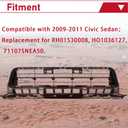 HECASA Lower Grille Grill Compatible with 2009-2011 Civic