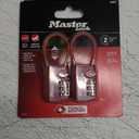 Master Lock Padlock, Set Your Own Combination TSA Locks for Luggage, Travel Zipper Lock with Cable Shackle is 1-3/16 in. Wide, Colors May Vary, 4688T, 2 Count (Pack of 1)
