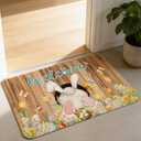 Easter Decorations, Easter Door Mat, Easter Rug, Bunny Rug, Welcome Doormat for Indoor Outdoor, Non-Slip Washable Door Mat for Spring Easter Holiday Decoration (Easter Egg Hunt)