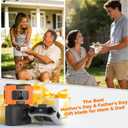 20000mAh Portable Waist Fan, Father Day Gifts for Husband Dad, Rechargeable Belt Clip Fan, 40H Cooling Gadgets for Men, 10 Speeds for Blue Collar, Jobsite Gardening Camping Travel Essentials (Grey)