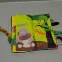 beiens Soft Toys Baby Cloth Books, Touch and Feel Crinkle Books for Babies, Infants & Toddler, Early Development Interactive Car Toys & Stroller Toys for Boys & Girls (Rainforest Tails-1 Book)