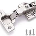 DecoBasics Full Overlay European Soft Close Cabinet Hinges for Kitchen Cabinets (50 Pcs) -105 Frameless Concealed Cabinet Door Hinge -3 Way Adjustability & Clip on Plate for Easy Installation